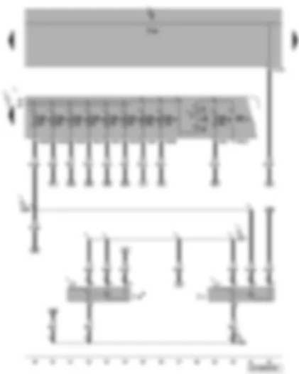 Электросхемa  VW PASSAT 2008 - Реле топливного насоса - реле электрического топливного насоса 2 - предохранители SB