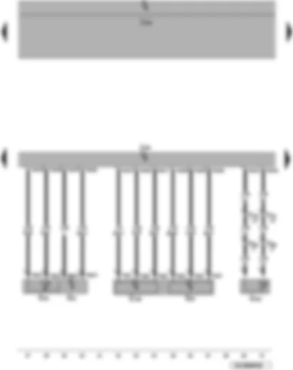 Wiring Diagram  VW PASSAT 2007 - Engine control unit - intake air temperature sender - charge air pressure sender - accelerator position sender - temperature sender after particulate filter