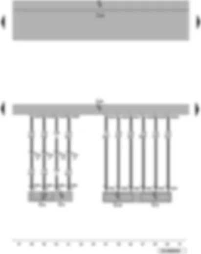 Wiring Diagram  VW PASSAT 2007 - Engine control unit - intake air temperature sender - charge air pressure sender - accelerator position sender