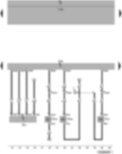 Wiring Diagram  VW PASSAT 2007 - Engine control unit - air mass meter - charge pressure control solenoid valve - exhaust gas recirculation cooler change-over valve - intake manifold flap valve