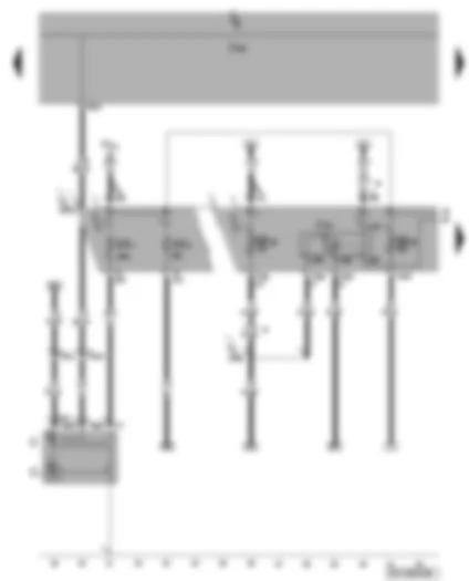 Wiring Diagram  VW PASSAT 2008 - Alternator - Motronic current supply relay - fuses SA and SB