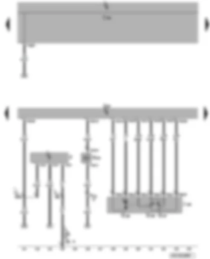 Wiring Diagram  VW PASSAT 2008 - Engine control unit - throttle valve module - fuel pressure regulating valve - brake light switch