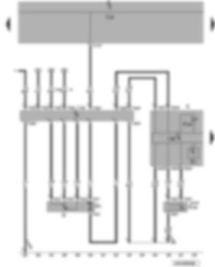 Электросхемa  VW PASSAT 2008 - Блок управления топливного насоса - комбинация приборов - указатель уровня топлива - подкачивающий топливный насос