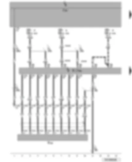 Wiring Diagram  VW PASSAT 2010 - Voltage supply for radio - control unit with display for radio and navigation - iPod