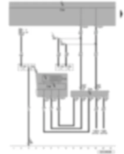 Wiring Diagram  VW PASSAT 2007 - Voltage supply - onboard power supply control unit - data bus diagnostic interface - self-diagnosis connection