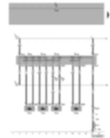 Wiring Diagram  VW PASSAT 2010 - Seat longitudinal adjustment - rake adjustment - seat height adjustment - backrest adjustment - driver side