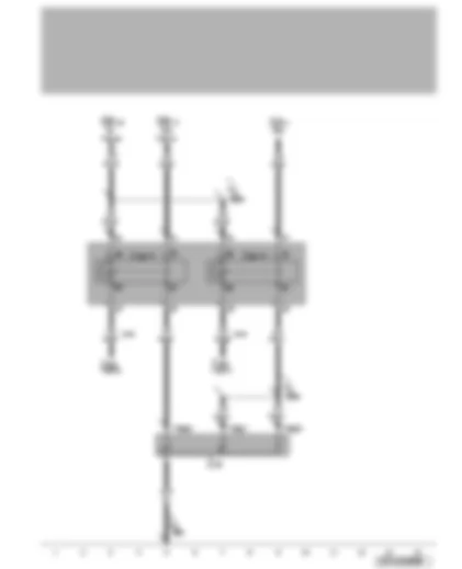 Wiring Diagram  VW PASSAT 2010 - Auxiliary air heater control unit - auxiliary air heater element