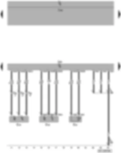 Wiring Diagram  VW PASSAT 2009 - Engine control unit - engine speed sender - Hall sender - fuel temperature sender