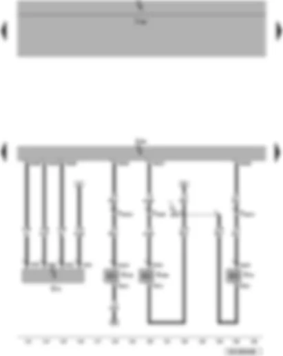 Wiring Diagram  VW PASSAT 2008 - Engine control unit - air mass meter - charge pressure control solenoid valve - exhaust gas recirculation cooler change-over valve - intake manifold flap valve