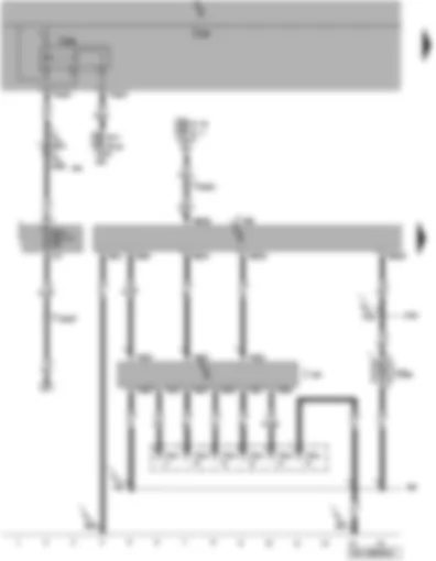 Wiring Diagram  VW PASSAT 2010 - Terminal 15 voltage supply relay - PDA control unit - onboard supply control unit - special vehicle control unit - fuses - footwell light for driving school