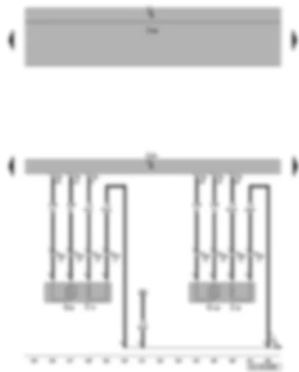 Wiring Diagram  VW PASSAT 2008 - Engine control unit - Lambda probe - Lambda probe after catalytic converter