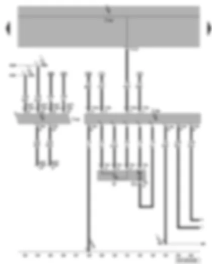 Wiring Diagram  VW PASSAT 2008 - Data bus diagnosis interface - fuel pump control unit - fuel gauge sender