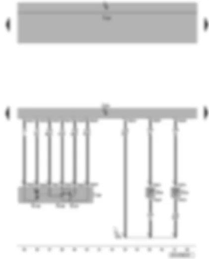 Wiring Diagram  VW PASSAT 2008 - Engine control unit - throttle valve module - coolant temperature sender - intake air temperature sender 2