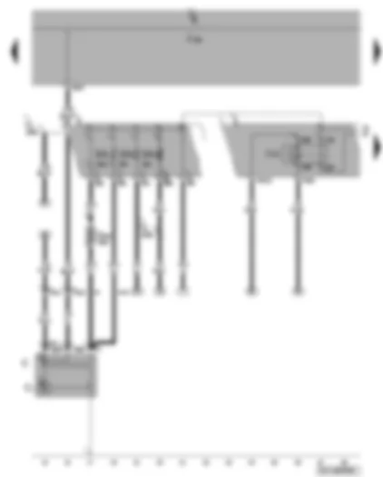 Wiring Diagram  VW PASSAT 2008 - Alternator - terminal 30 voltage supply relay - fuses SA - fuse 1 (30)