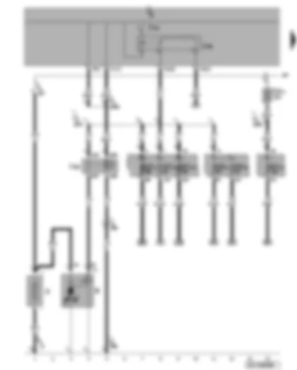 Wiring Diagram  VW PASSAT 2010 - Battery - starter - relay for voltage supply of term. 15 - relay for voltage supply of term. 50 - fuses