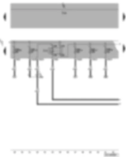 Wiring Diagram  VW PASSAT 2009 - Relay for voltage supply of term. 15 - fuses
