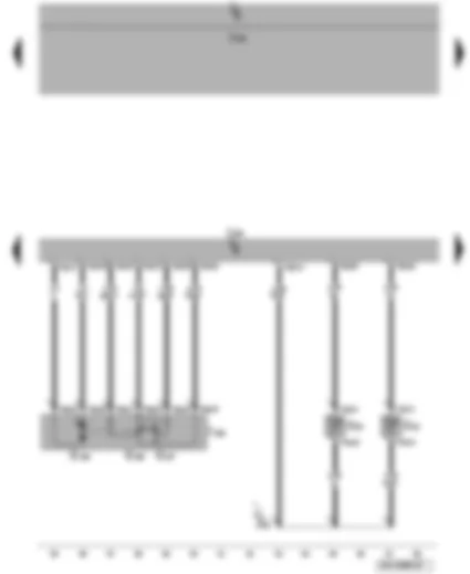 Wiring Diagram  VW PASSAT 2009 - Engine control unit - throttle valve module - coolant temperature sender - intake air temperature sender 2