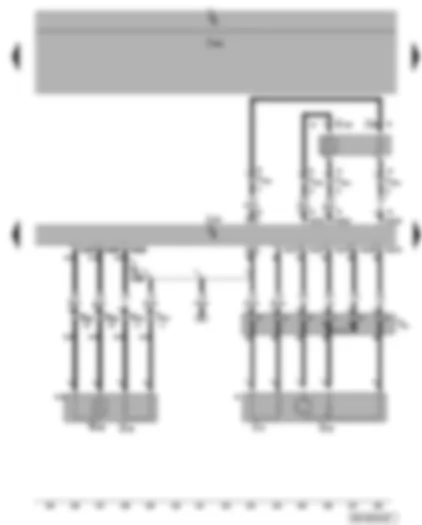 Wiring Diagram  VW PASSAT 2009 - Engine control unit - Lambda probe - Lambda probe after catalytic converter