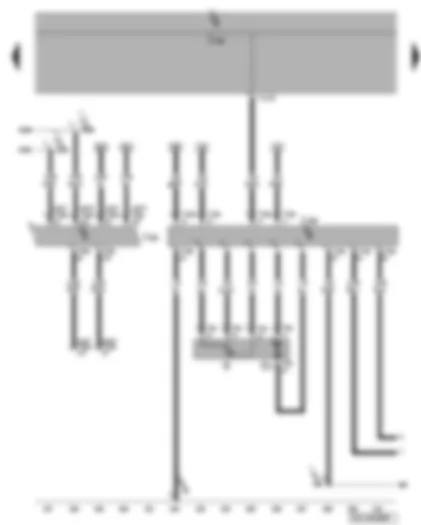 Wiring Diagram  VW PASSAT 2009 - Data bus diagnosis interface - fuel pump control unit - fuel gauge sender