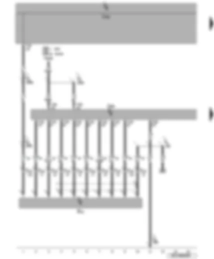 Wiring Diagram  VW PASSAT 2010 - Control unit with display for radio and navigation system - CD changer