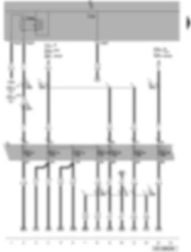 Wiring Diagram  VW PASSAT 2010 - Terminal 15 voltage supply relay - onboard supply control unit - fuses