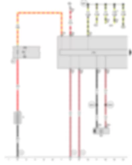Wiring Diagram  VW PASSAT 2010 - Battery - Front left speed sensor - ABS control unit