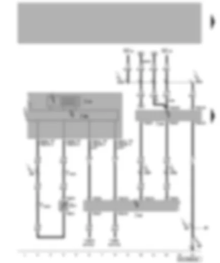 Wiring Diagram  VW PASSAT 2010 - Dash panel insert - ambient temperature sender - Climatronic control unit - self-diagnosis connection - fuses