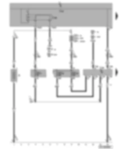 Wiring Diagram  VW PASSAT 2010 - Trailer detector control unit - fuses - onboard supply control unit - terminal 15 voltage supply relay