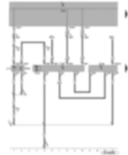 Wiring Diagram  VW PASSAT 2010 - Onboard supply control unit - button to close rear lid in luggage compartment - rear lid control unit - rear lid control unit 2 - motor in rear lid control unit