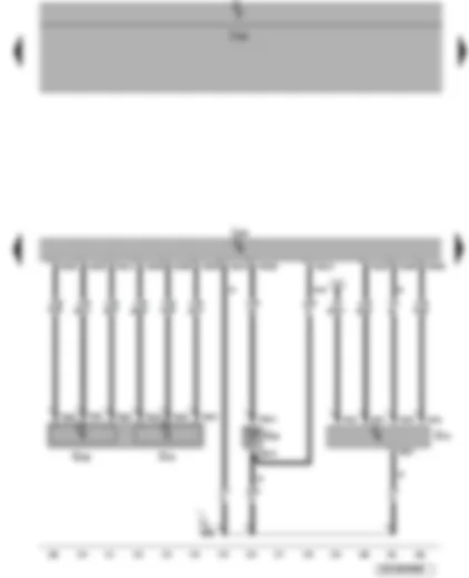 Wiring Diagram  VW PASSAT 2009 - Engine control unit - air mass meter - accelerator position sender - radiator outlet coolant temperature sender