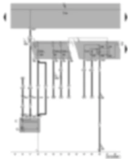Wiring Diagram  VW PASSAT 2010 - Alternator - Motronic current supply relay - fuses SA