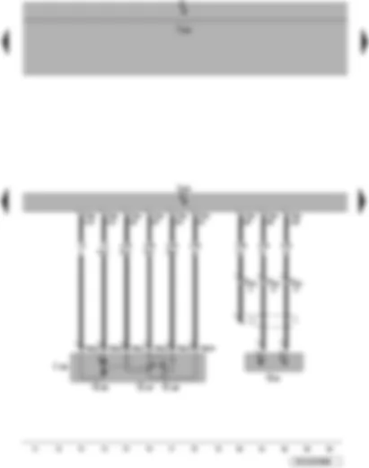 Wiring Diagram  VW PASSAT 2009 - Engine control unit - throttle valve module - engine speed sender