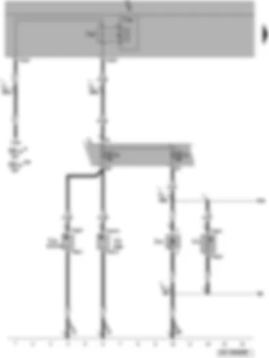 Wiring Diagram  VW PASSAT 2010 - 12 V sockets - cigarette lighter - blocking diode 2 - fuses