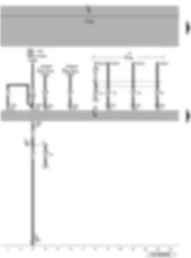 Wiring Diagram  VW PASSAT 2010 - Radio - connection for external audio sources - control unit for mobile telephone operating electronics