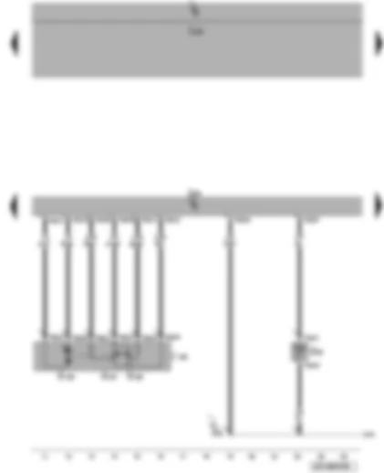 Wiring Diagram  VW PASSAT 2009 - Engine control unit - throttle valve module - coolant temperature sender