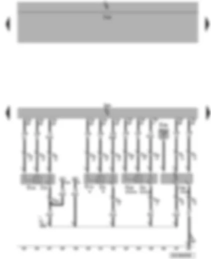 Wiring Diagram  VW PASSAT 2009 - Engine control unit - Lambda probe after catalytic converter - NOx sender control unit - NOx sender