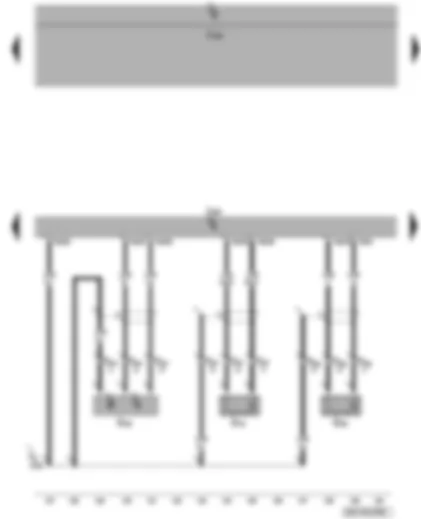 Wiring Diagram  VW PASSAT 2009 - Engine control unit - engine speed sender - knock sensors 1 and 2