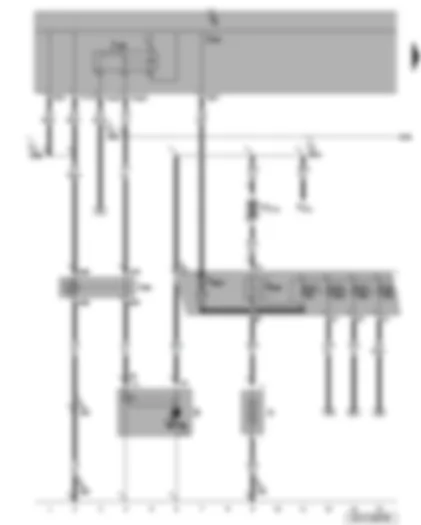 Wiring Diagram  VW PASSAT 2010 - Battery - starter - term. 15 voltage supply relay - term. 50 voltage supply relay - fuses SF
