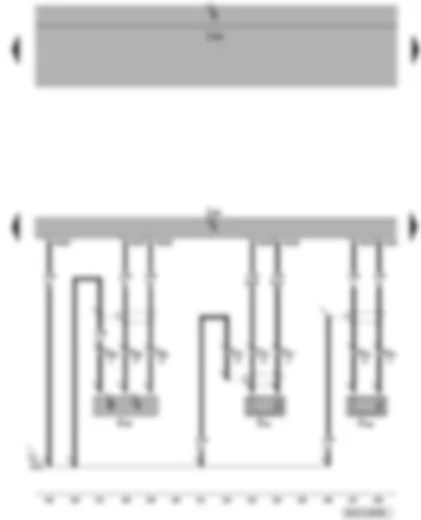 Wiring Diagram  VW PASSAT 2010 - Engine control unit - engine speed sender - knock sensor 1 and 2