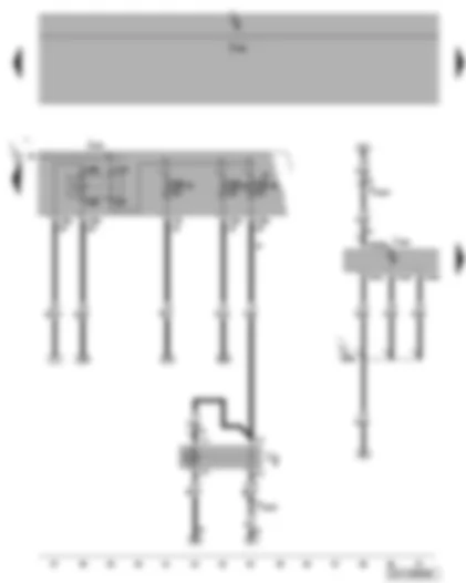 Wiring Diagram  VW PASSAT 2009 - Engine control unit - Motronic current supply relay 2 - fuses SB
