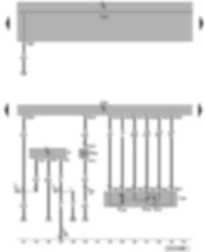 Wiring Diagram  VW PASSAT 2009 - Engine control unit - throttle valve module - fuel pressure regulating valve - brake light switch