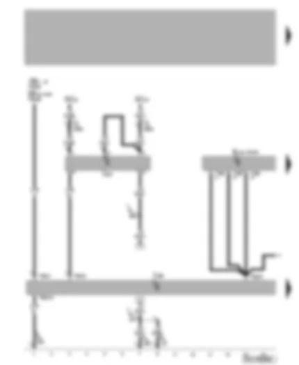 Wiring Diagram  VW PASSAT 2010 - Multimedia system control unit - voltage monitoring relay - additional connections unit for audio and video