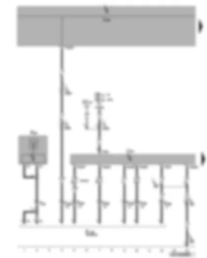 Wiring Diagram  VW PASSAT 2010 - Control unit for mobile telephone operating electronics - telephone aerial - telephone holder
