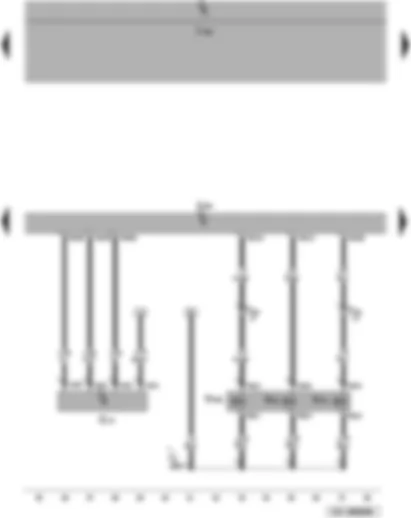 Wiring Diagram  VW PASSAT 2009 - Engine control unit - exhaust gas recirculation valve - air mass meter - charge pressure control solenoid valve - exhaust gas recirculation cooler changeover valve