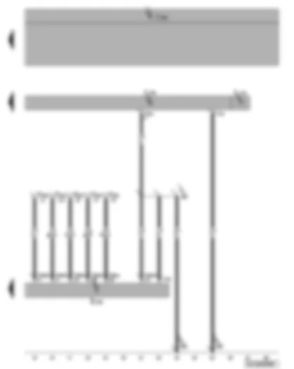 Wiring Diagram  VW PASSAT 2007 - Special signal system operating unit - blue flashing light 2 - special signal system with light bar and lettering