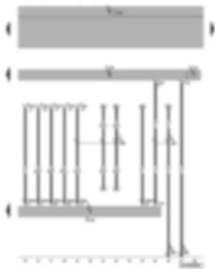 Wiring Diagram  VW PASSAT 2007 - Special signal system operating unit - blue flashing light 2 - special signal system with light bar and lettering