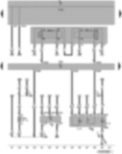 Wiring Diagram  VW PASSAT 2010 - Engine control unit - start/stop mode button - voltage stabiliser - starter relay