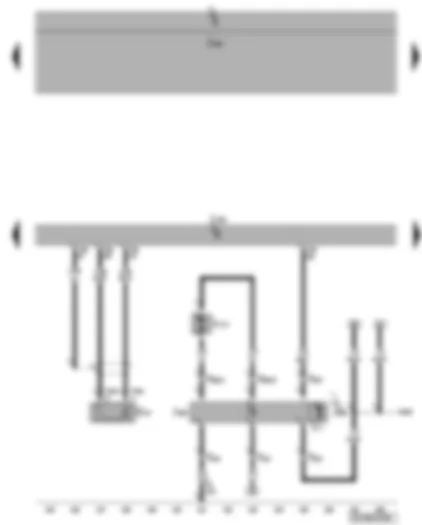 Wiring Diagram  VW PASSAT 2009 - Engine control unit - knock sensor 1 - radiator fan control unit - radiator fan