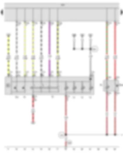 Wiring Diagram  VW PASSAT 2010 - Light switch - Hazard warning lights button - Onboard supply control unit