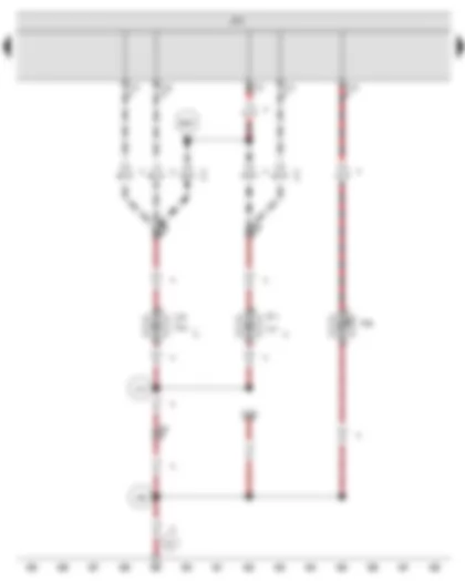 Wiring Diagram  VW PASSAT 2010 - Rear left fog light bulb - Right reversing light bulb - Additional brake light bulb